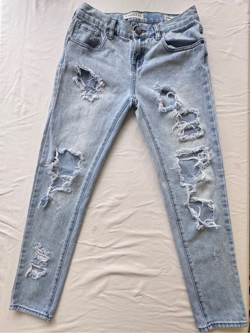 Bullhead Light Wash Ripped Boyfriend Jeans